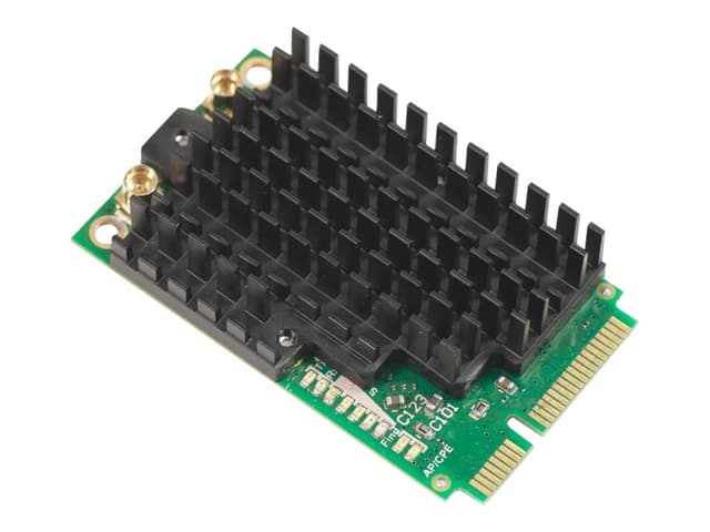 Mikrotik 802.11b/g/n high power mini PCIe card with 2 MMCX-connectors (R11E-2HPND)