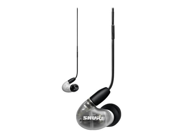 Shure AONIC 4 Stereo Genomskinlig, Grå, Vit (SE42HYW+UNI-EFS)