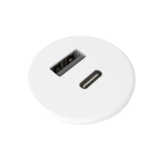 Axessline Powerdot Micro 1xUSB-A & 1xUSB-C Laddning 5V 3A Vit (935-PM32W)