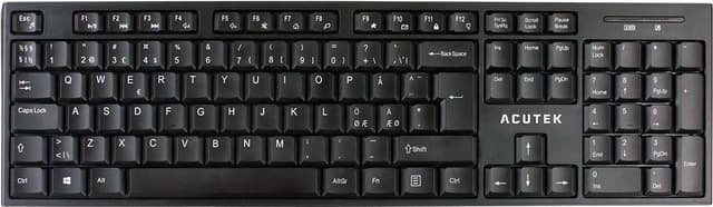 Acutek Näppäimistö Slim Langaton Pohjoismainen