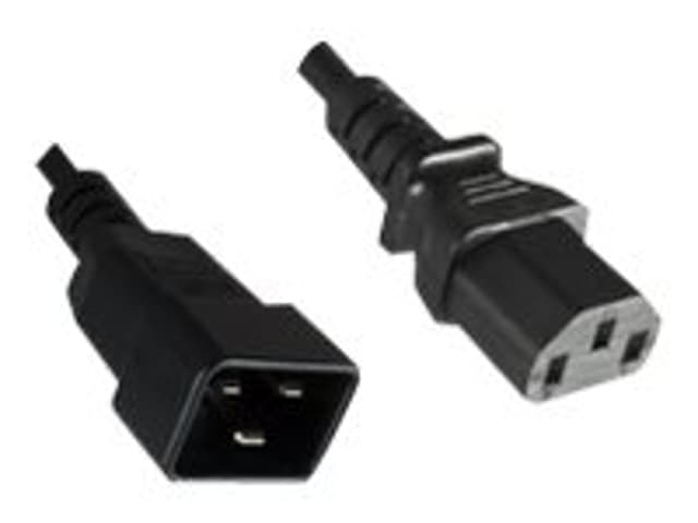 Microconnect Power Cord 2m Extension 2m C13 C20 Svart (PE030620)
