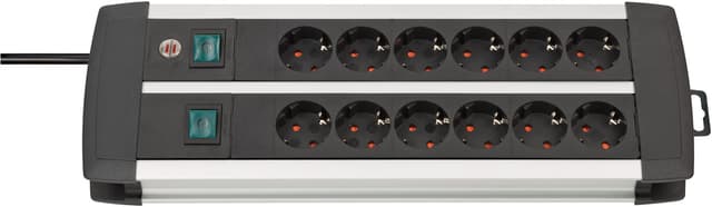 Brennenstuhl 1391000912 förlängningssladdar 3 m 12 AC-utgångar inomhus Svart, Vit (1391000912)