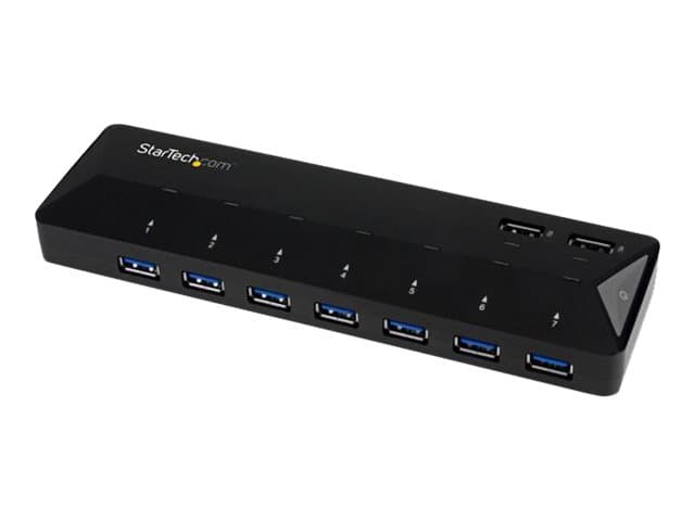 Startech StarTech.com USB 3.0-hub med 7 portar och dedicerade laddningsportar - 5Gbps - 2x 2,4 A-portar (ST93007U2C)