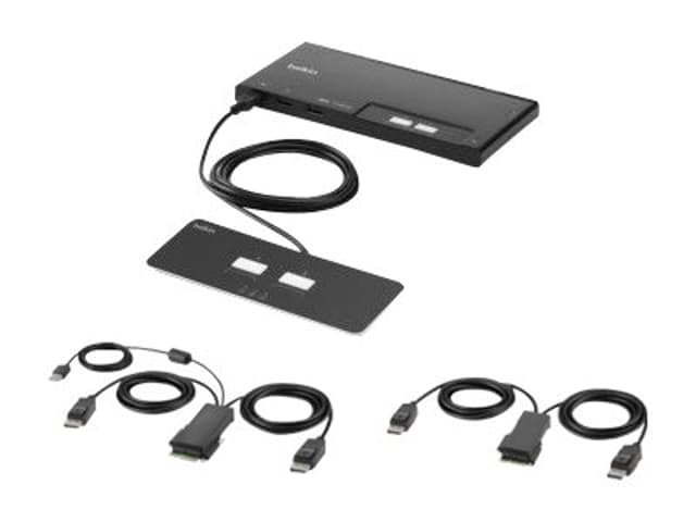 Belkin F1DN202MOD-PP-4 KVM-switchar Svart (F1DN202MOD-PP-4)