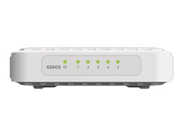 Netgear GS605-400PES nätverksswitchar Ohanterad L2 Gigabit Ethernet (10/100/1000) Vit (GS605-400PES)