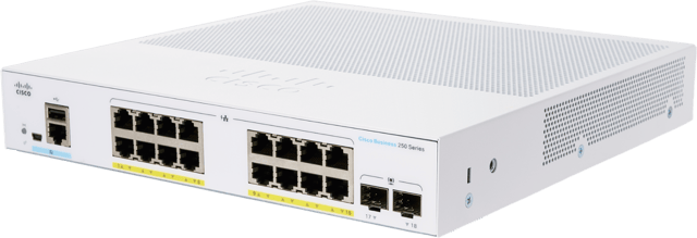 Cisco CBS250 2SFP PoE 120W Smart Switch (CBS250-16P-2G-EU)