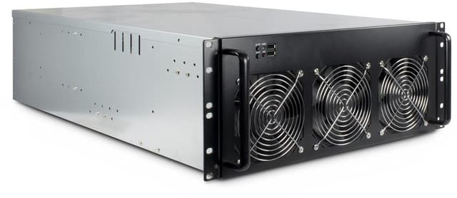 Inter-Tech 4W2 Mining Rack 4U 19" Rack Grå, Svart (88887236)