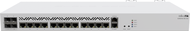 Mikrotik CCR2116-12G-4S+ 16-Port 10 Gigabit Router (CCR2116-12G-4S+)