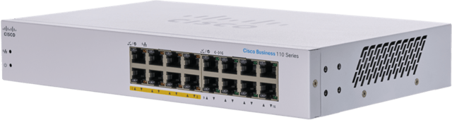 Cisco CBS110 16-Port PoE 64W Desktop Switch