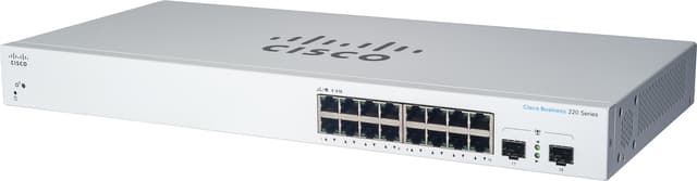 Cisco CBS220 16G 2SFP PoE 130W Smart Switch