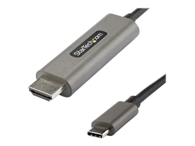 Startech StarTech.com USB C till HDMI-kabel 4K 60 Hz på 5 m med HDR10 - Ultra HD till 4K HDMI 2.0b-videokabeladapter - USB-C till HDMI HDR-skärm/skärmsadapter - DP 1.4 Alt Mode HBR3 5m HDMI USB-C Silver, Svart (CDP2HDMM5MH)