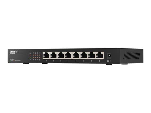 QNAP QSW-1108-8T nätverksswitchar Ohanterad 2. Ethernet (100/1000/2500) Svart (QSW-1108- )