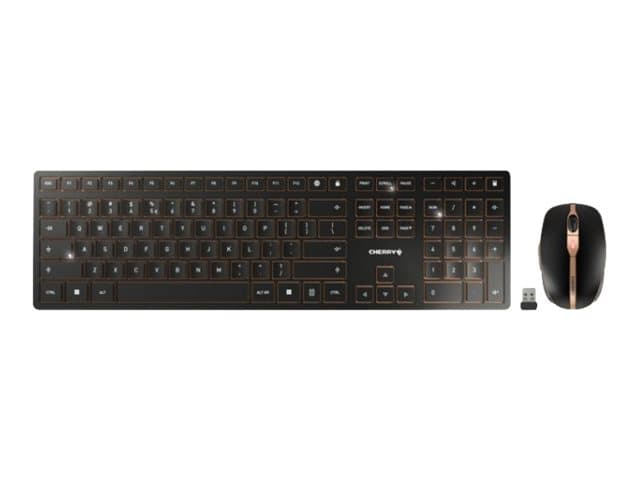 Cherry DW 9100 SLIM tangentbord Mus inkluderad Universal Trådlös RF + Bluetooth Nordic Svart Trådlös Cherry SX Nordisk
