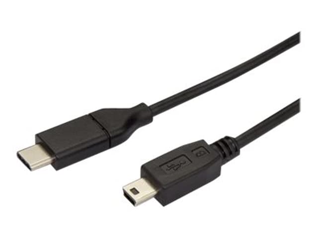 Startech StarTech.com 2 m USB-C till Mini-USB-kabel, datakabel, USB 2.0, USB-C-dataöverföringskabel 2m USB-C Mini USB-B Svart (USB2CMB2M)