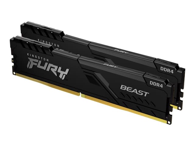Kingston Technology FURY Beast 64GB 3600MT/s DDR4 CL18 DIMM (Sæt med 2) Black 64GB 1800, 3600MHz DDR4 288-pin DIMM