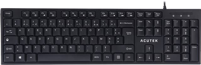 Acutek Wired Slim Keyboard Iso-azerty Fr Bedraad Belgisch, Frans