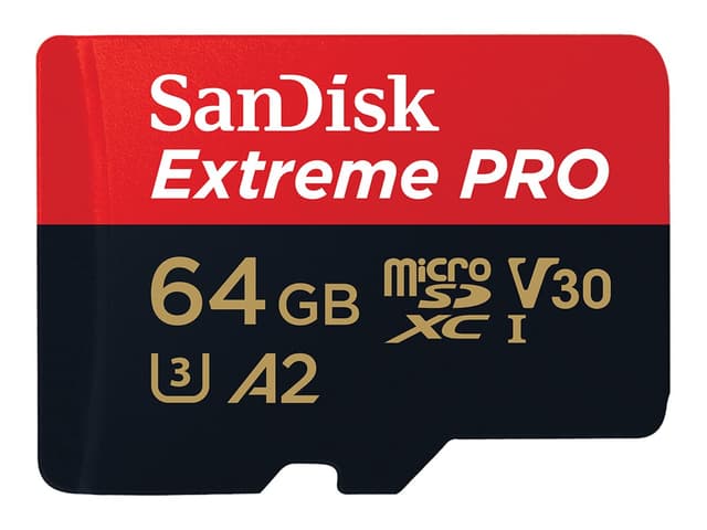 SanDisk Extreme PRO 64 GB MicroSDXC UHS-I Klass 10 64GB MicroSDXC UHS-I