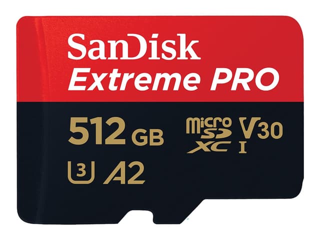SanDisk Extreme PRO 512 GB MicroSDXC UHS-I Klass 10 512GB MicroSDXC UHS-I