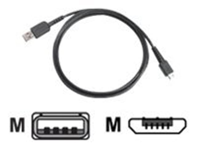 Zebra Micro USB-kabel Svart (25-124330-01R)
