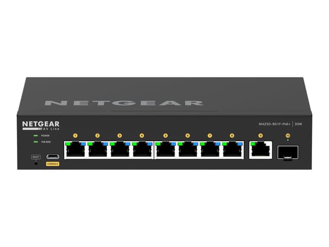 Netgear AV Line M4250-9G1F-PoE+ 8 port Administrerad PoE-switch (GSM4210PD-100EUS)