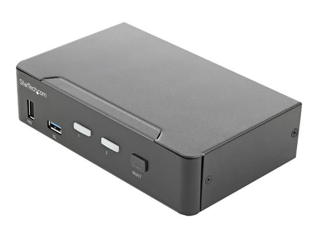 Startech StarTech.com 2-ports HDMI KVM-switch - En skärm 4K 60 Hz Ultra HD HDR - Desktop HDMI 2.0 KVM-switch med 2 portar USB 3.0-hubb (5 Gbit/s) och 4x USB 2.0 HID, ljud