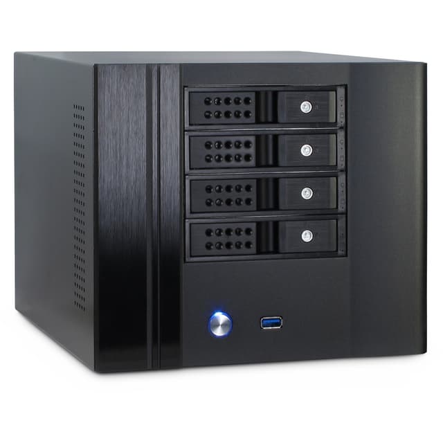 Inter-Tech SC-4004 4-Bay Mini-ITX NAS Case Small Form Factor (SFF) Svart (88887186)