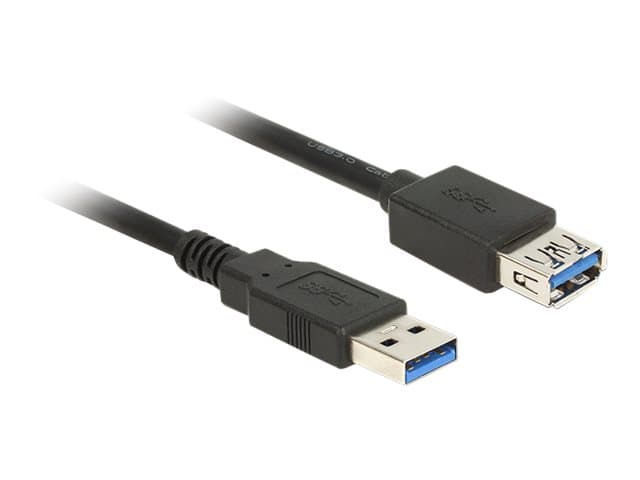 Delock 85053 USB-kablar 0,5 m USB 3.2 Gen 1 (3.1 Gen 1) USB A Svart 0.5m USB-A USB-A Svart (85053)