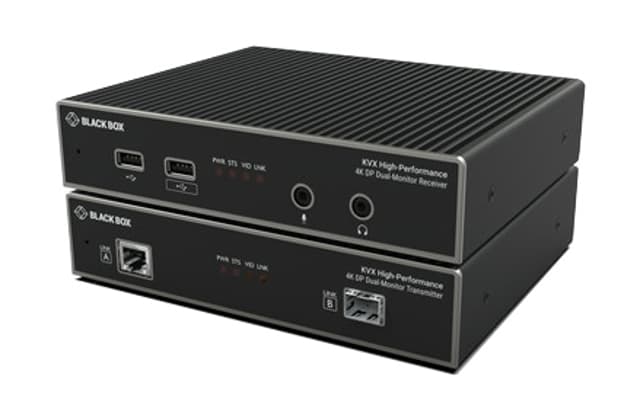 Black Box KVXHP KVM Förlängning 4K Displayport CATx/Fiber KVM TX+RX (KVXHP-200)