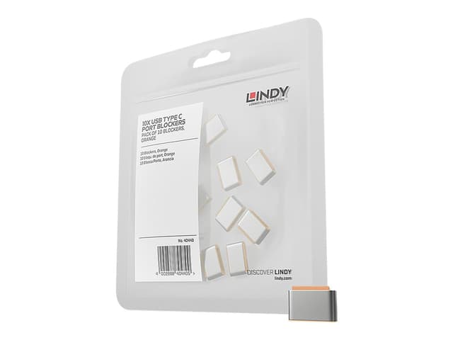 Lindy Port Blocker USB-C Orange 10-pack utan nyckel (40440)