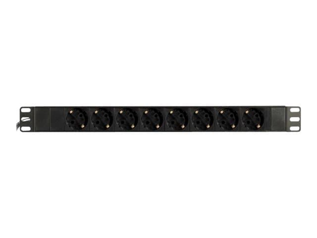 Deltaco PDU, 8 x CEE 7/4, 1 x CEE 7/7, 2 m, svart (GT-8529)