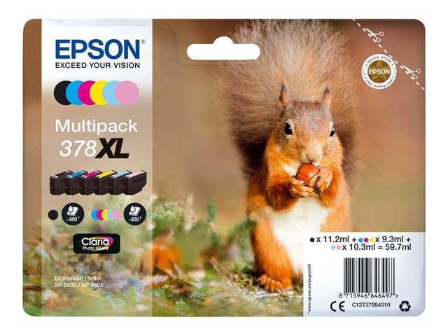Epson Blæk Multipak (BK/C/M/Y/LM/LC) 378XL 