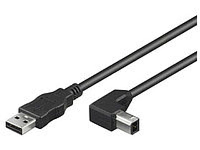 Microconnect USB-Kabel 1m USB-A USB-B Svart (USBAB1ANGLED)
