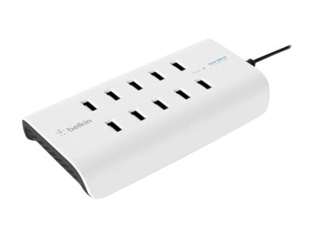 Belkin Rockstar 10-Port USB Laddningsstation Vit (B2B139VF)