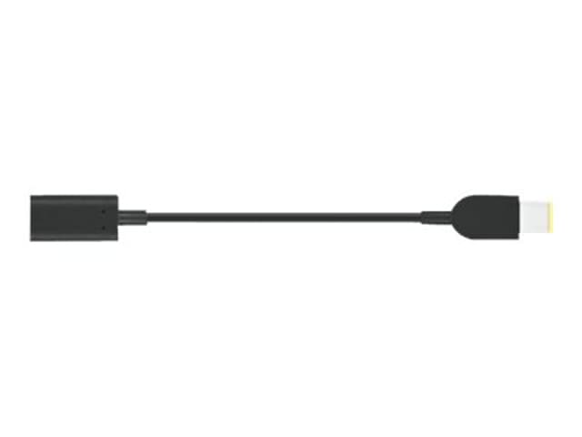 Lenovo USB-C to Slim-tip Cable Adapter 0.018m USB-C Slim Tip Svart