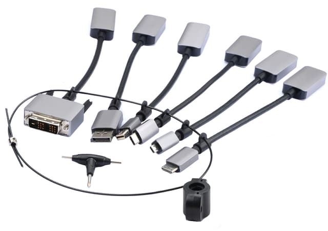 Prokord Video Adapter Kit Premium All+usb HDMI DVI-D, DisplayPort, Mini DisplayPort, Micro HDMI, Mini HDMI, USB-C (D-VAKP-ALL+USB)