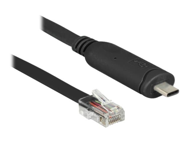 Delock USB-C konsolkabel RJ45 2m USB-C RJ-45 Svart (63912)