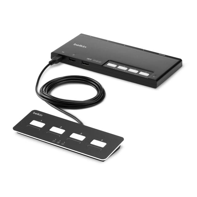 Belkin F1DN004MOD-KM-4 KVM-bryter Sort 
