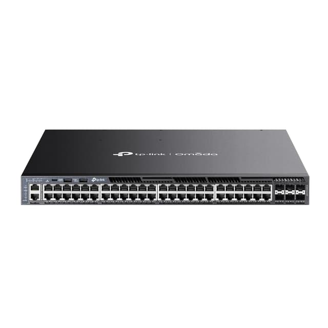 TP-Link Omada SG6654XHP nätverksswitchar hanterad L3 Gigabit Ethernet (10/100/1000) Strömförsörjning via Ethernet (PoE) stöd 1U Svart (SG6654XHP)
