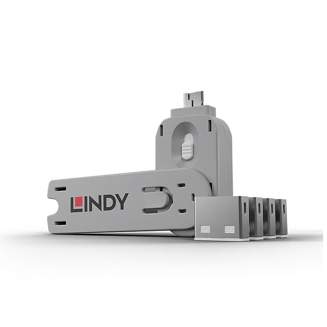 Lindy Port Blocker USB White 4-pack 