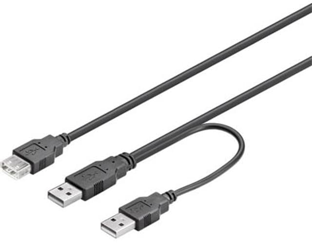 Deltaco USB2-16 0.3m USB-A USB-A Svart (93353)