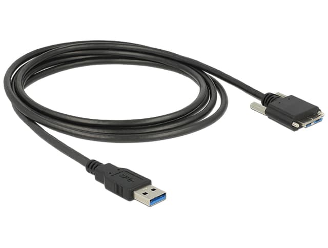 Delock USB-kabel 3m USB-A Micro USB-B Svart (83599)