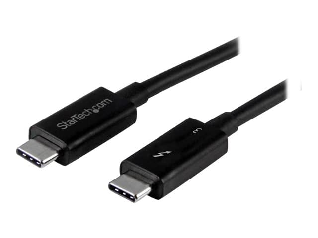 Startech 0.5m Thunderbolt 3 (40Gbps) USB C Cable / Thunderbolt and USB 0.5m Svart (TBLT34MM50CM)