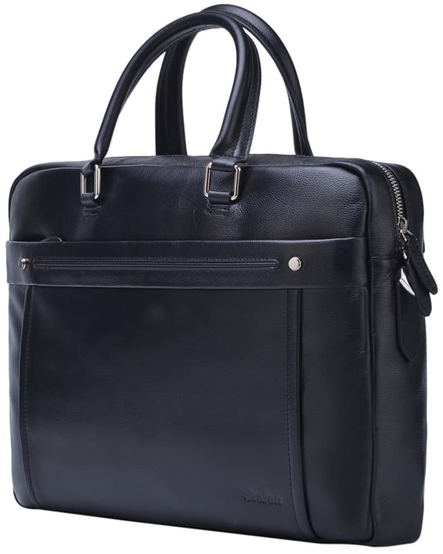 Cirafon Leather Sport Datorväska 15.6" Äkta läder Svart