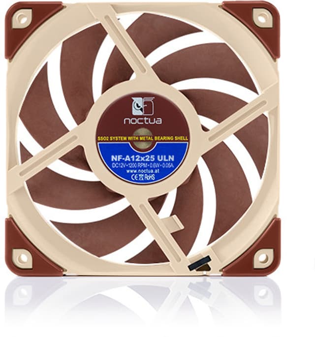 Noctua NF-A12X25 PWM 120MM Fläkt Beige, Röd (NF-A12x25-PWM)
