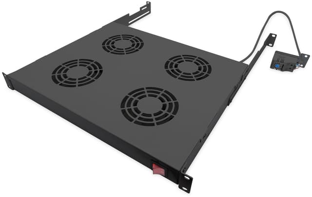 Digitus DN-19 FAN-4-HO-SW Rackfläkt (DN-19 FAN-4-HO-SW)
