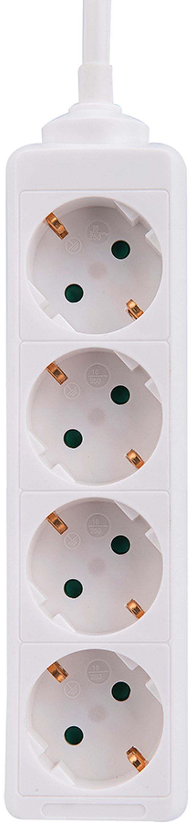 Prokord Power Socket 4xsocket 1.5m White (D-KF-B-04A-1.5-W)