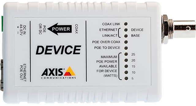 Axis T8642 PoE+ Ethernet Over Coax Device (5027-421)