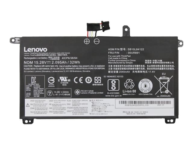 Battery 4 Cell 32Wh Li-Ion (00UR891)