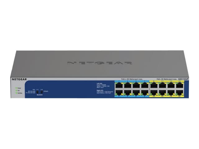 Netgear GS516UP Unmanaged Gigabit Switch PoE 380W (GS516UP-100EUS)