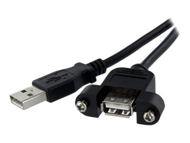 Startech Panel Mount USB Cable A to A 0.3m USB-A USB-A Svart (USBPNLAFAM1)